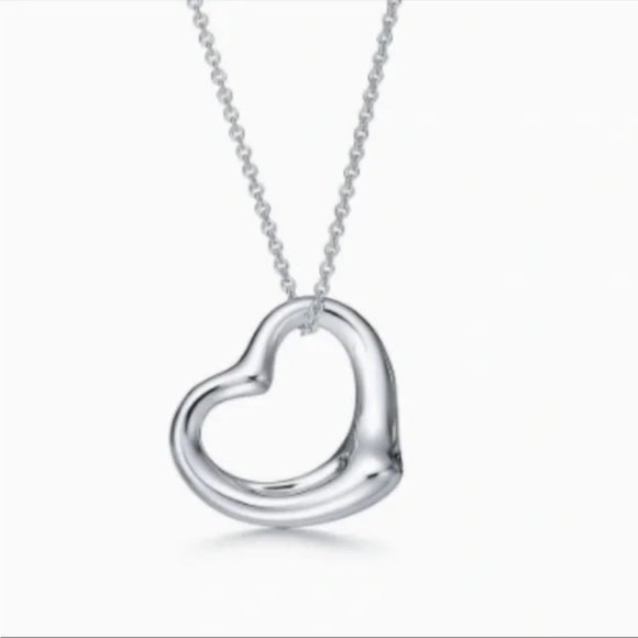 Tiffany & Co. Sterling Silver Elsa Peretti Floating Heart Necklace - Picture 4 of 4